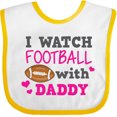 thumbnail image 3 of Inktastic I Watch Football with My Daddy Boys or Girls Baby Bib, 3 of 4