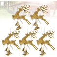 thumbnail image 2 of 5 uds Christbaumschmuck Rentier Figur Mit Jingle Bell Weihnachtsbaum Hngenden Dekorationen Fr Urlaubsparty Ornamente, 2 of 3
