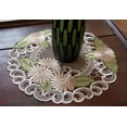 thumbnail image 6 of Embroidered Gold Daisy on Brown Doily (15" Round), 6 of 6