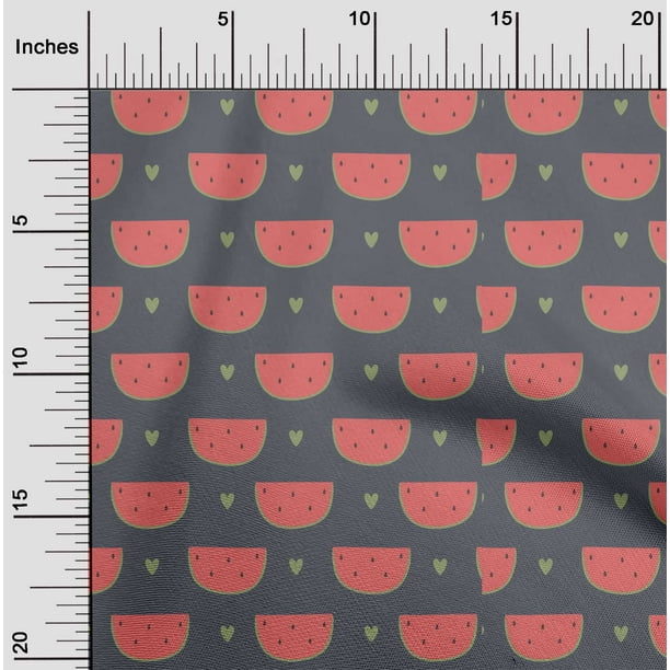 MP scramble Inspektør oneOone Cotton Jersey Gray Fabric Heart & Watermelon Fruits Dress Material  Fabric Print Fabric By The Yard 58 Inch Wide - Walmart.com