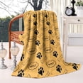 thumbnail image 2 of Paw Prints and Bones Blanket,Comfortable Soft Flannel Throw Blanket,All Season,Warm Lightweight Blankets for Sofa Bed Couch Living Room Chair,60"x80", 2 of 4
