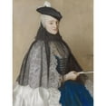 thumbnail image 2 of Jean-Etienne Liotard 19x24 Black Ornate Framed Double Matted Museum Art Print Titled: Portrait of Catherine Begon (1746), 2 of 5