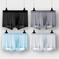 thumbnail image 1 of 4 calzoncillos bóxer de seda helada para hombre, sexys y transparentes, sin marcas., 1 of 3