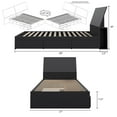 thumbnail image 3 of Nexera Corbo Storage Bed and Headboard, Black, 3 of 7