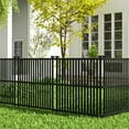 thumbnail image 2 of Costway 4 PCS Air Conditioner Fence Panels with Metal Ground Stakes No Dig Trash Can Enclosure Black, 2 of 10