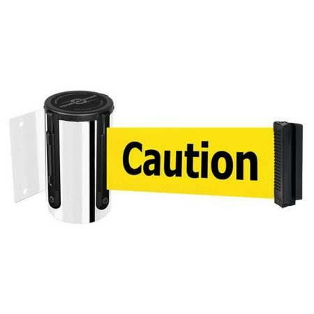 TENSABARRIER 896-STD-1P-STD-NO-YAX-C Belt Barrier,Chrome,Belt Yellow
