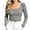 Coffee, variant on yillto Womens Square Neck Long Sleeve Tops Slim Fitting Undershirt Stretchy Cute Base Layer Shirts