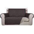 thumbnail image 1 of Housse de Sofa Matelassée Réversible, Protège-Meubles Résistant à l'Eau, Housse de Canapé Lavable avec Mousse Antidérapante et Sangles Élastiques pour Enfants, Chiens, Animaux (Causeuse, Chocolat/beige), 1 of 7