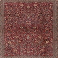 thumbnail image 1 of Ahgly Company Indoor Square Traditional Dark Almond Brown Persian Area Rugs, 5' Square, 1 of 6