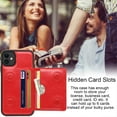 thumbnail image 3 of Case for iPhone 11 Case with Card Holders, Dual Layer Lightweight Slim Leather iPhone 11 Wallet Case Flip Folio Magnetic Lock Protective Case for Apple iPhone 11 6.1 Inch (2019), Red, 3 of 13