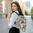 thumbnail image 6 of FORMRS Mini Backpack Purse for Women Travel Daypack Casual Shoulder Bag, Red Japanese Floral Pattern, 6 of 7
