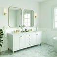 thumbnail image 4 of James Martin Vanities 72" Double Vanity, Glossy White w/ 3 CM Lime Delight Top, 4 of 5