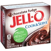 (4 pack) (4 Pack) Jell-O Cook and Serve Chocolate Fudge Pudding, 3.4 oz Box