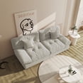 thumbnail image 6 of Sdorens 89" Modern Cloud Sofa,Velvet Couch,3-Seat Sofa for Living Room,Apartment and Small Space,Beige, 6 of 17