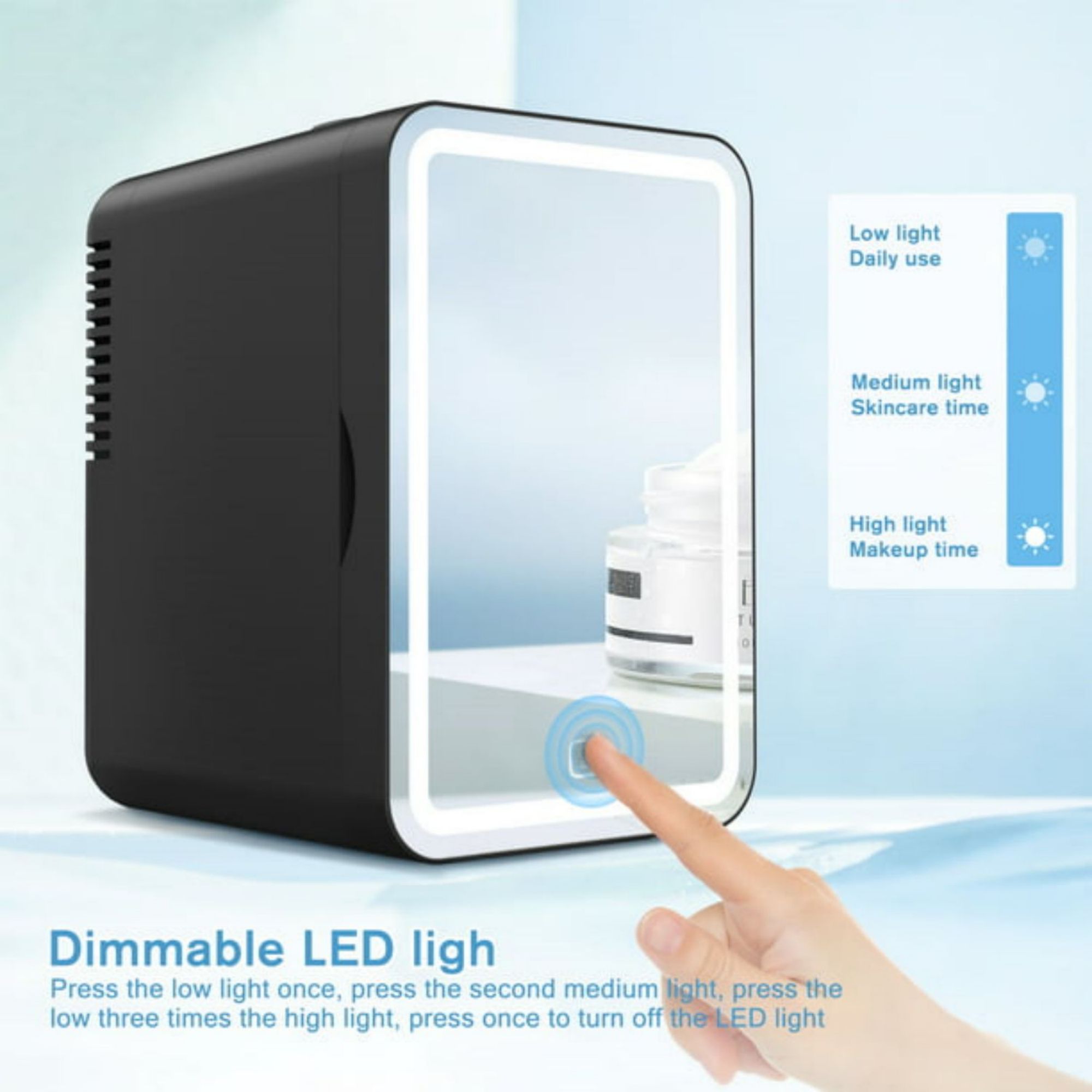 Mini Fridge 6L Portable Beauty Makeup Skincare Fridge Cosmetic LED