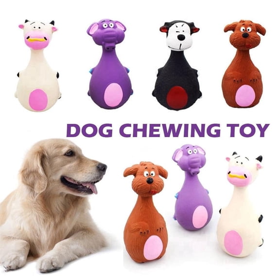 Clerance! Interactive Chew Toys For Pet Dogs Indestructible Squeaky Stuffed Sound V39C