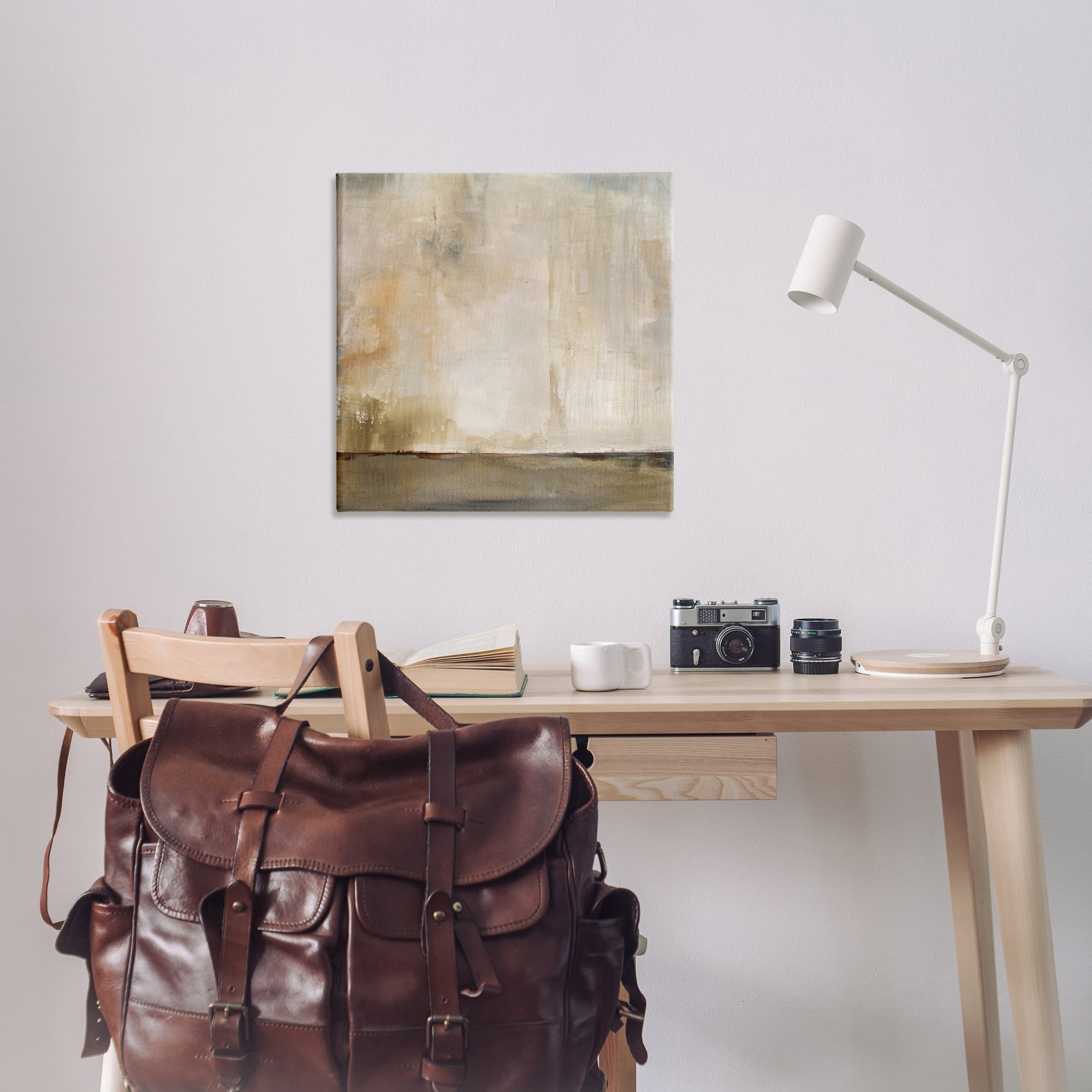 Stupell Industries Abstract Brushed Rustic Abstract Painting Wrapped Canvas Art Print Wall Art, 30 x 30