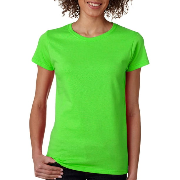 Download Gildan - Gildan 5000L Women's Cotton T-Shirt -Neon Green ...