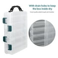 thumbnail image 2 of Cajas para Se?uelos, Doble Cara A Prueba de Agua Visible de Plástico Claro Pesca Se?uelos de Pesca Cebos Ganchos Accesorios de Pesca Caja de Almacenamiento de Accesorios Contenedor(10 ranuras) Ecomeon no, 2 of 5