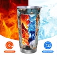 thumbnail image 6 of Fotbe Butterfly and Bloom Beauty Pattern 20 oz Tumbler Stainless Steel Vacuum Insulated Coffee Ice Cup Double Wall Travel Flask Leak-proof Coffee Cup-Straw Two-piece Set, 6 of 8