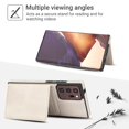 thumbnail image 2 of ELEHOLD Case for Samsung Galaxy Note 20 Ultra, 2-in-1 Magnetic Shockproof Leather Wallet Flip Case Cover, Detachable Card Holder with Stand,White, 2 of 5