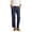 Navy, variant on Admvng Womens Linen Pants Solid Button Closure Breathable Office Pants with Pockets