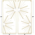 thumbnail image 3 of CosmoLiving by Cosmopolitan Gold Metal Half Moon Mirror Geometric Wall Decor with Gold Frame (2 Count), 3 of 7