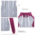 thumbnail image 4 of Sudadera Con Capucha Para Mujer, Sudadera Cómoda Con Cordón, Varios Colores, Manga Larga Para El Hogar ANGGREK Púrpura XL, 4 of 5