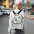 thumbnail image 7 of FORMRS Mini Backpack Purse for Women Travel Daypack Casual Shoulder Bag, Blue Floral, 7 of 7