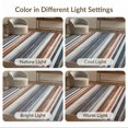 thumbnail image 7 of ODIKA 9'x12' Washable Area Rug Non-Shedding, Easy Care Rag Chindi Knit Striped Boho Vintage Stripe Bands Multi Banded for Master Suite, California King, Under Bed, 7 of 7