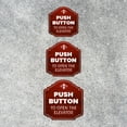 thumbnail image 2 of Heritage Plus Push Button To Open The Elevator Wall or Door Sign | Public Spaces Signage - Medium, 2 of 8