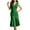 Green, variant on Timegard Dresses for Women Summer V Neck Ruched Fitting Sleeveless Mid Long Fishtail Dresses Fashion