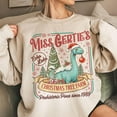 thumbnail image 2 of Festive Dinosaur Christmas Sweatshirt, Holiday Tree Farm Crewneck, Fun Christmas Vacation Pullover, 2 of 5