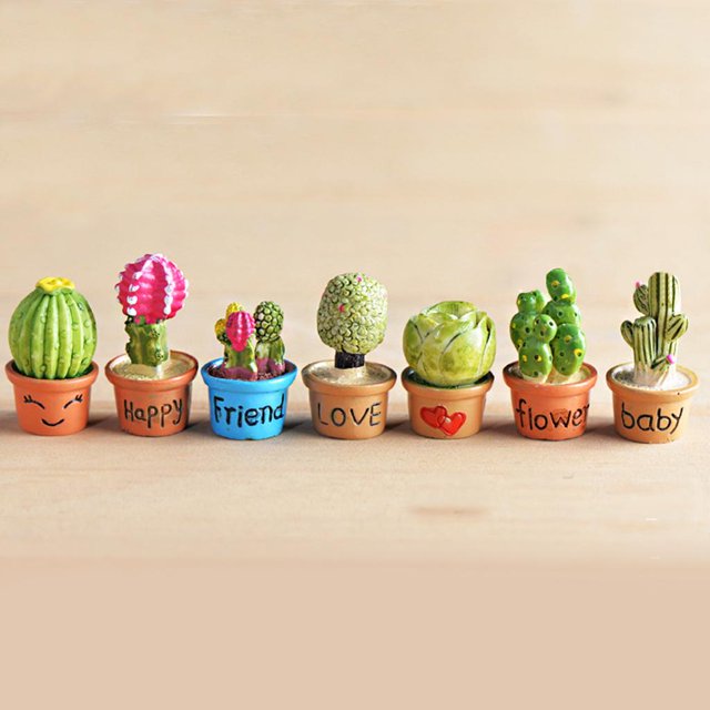 7 Piezas 1/12 Plantas Suculentas con Maceta Exquisita Artesanía en Miniatura Decoración de Jardín de Dollhouse