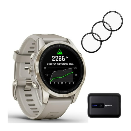 Garmin epix Pro Gen 2 Sapphire Edition 42mm (Soft Gold) Bundle with Accessory