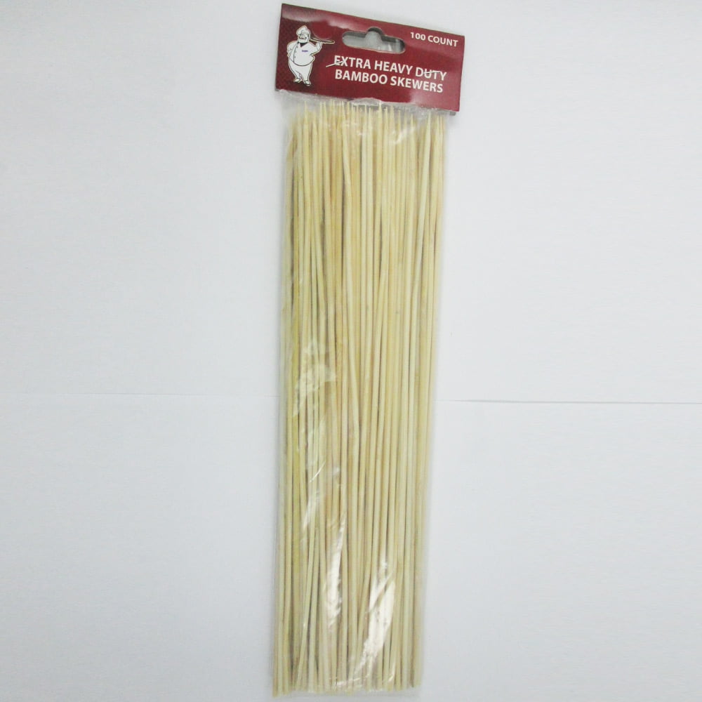 100 Bamboo Skewers 12 Inch Wood Wooden Sticks BBQ Shish Kabob Fondue