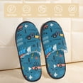 thumbnail image 2 of Fotbe Construction Trucks Pantuflas Peludas para Mujer con Estampado, Zapatillas de Peluche, Zapatos de Invierno para Casa, Uso Interior y Exterior-Medium, 2 of 8