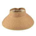 thumbnail image 5 of SikaFu Version Can Be Folded Straw Hat Lady Bow Hat Hats In Summer Empty -Top Cover Caps Can Roll On Beach Hat Large Brim Of Solid Color, 5 of 9