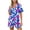 I Blue, variant on Idoravan Womens Pajama Sets 2 Piece Button Down Short Sleeve Tops with Pocket Shorts Set Women's Casual Printed Pocket Short Sleeve Spring and Summer Shorts Home Wear Pajama Set