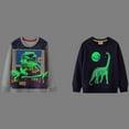 thumbnail image 2 of Toddler Boys 2-Pack Luminous Dinosaur Sweatshirts Crewneck Tops Shirt, Size 2T-7Y, 2 of 7