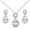 Clear, variant on Lavencious Teardrop Dangle Cubic Zirconia Necklace & Earring Sets for Women