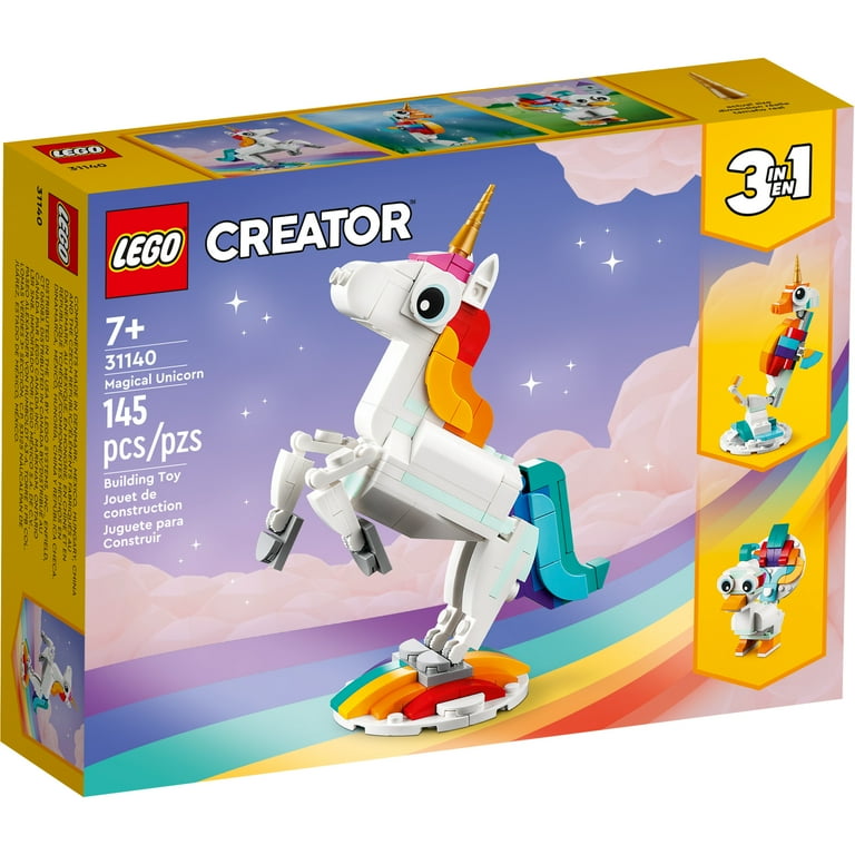 LEGO Magical Unicorn in Building Toy Set with Unicorn Seahorse