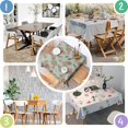 thumbnail image 2 of 52x52 Inch Waterproof Square Tablecloth, Thickened Polyester Table Cover for Dining & Parties, Floral Print, 2 of 6