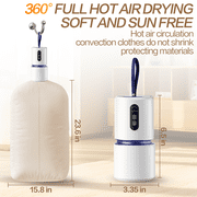 Portable Clothes Dryer,Mini Laundry Dryers, Small Compact Foldable Electric Drying Machine with Dry Bag for Travel,RV, Home,Apartment