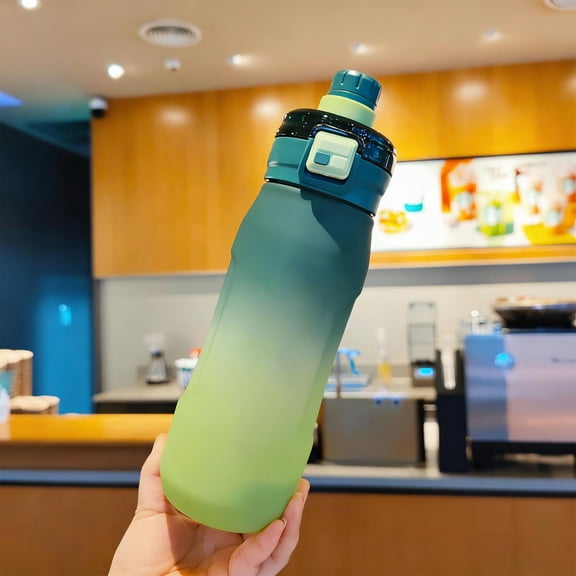 900 ml Gradient Sports Circle Water Bottle – 2-in-1 Leak-Proof Lid & Built-In Handle,Large Capacity Space Cup for Men & Women, 26 cm Portable Hydration for Gym, Hike & Daily Commute
