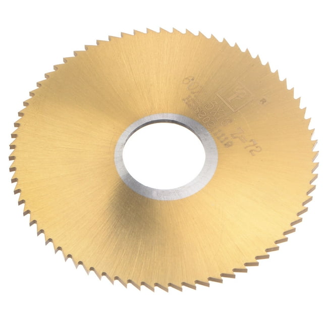 Unique Bargains 60mm Dia 16mm Arbor 1.5mm Thick 72 Tooth Titanium Coated Circular Saw Blade