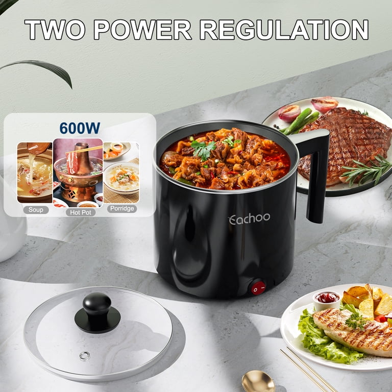 Electric Hot Pot - 1L Ramen Cooker, Mini Portable Multi-Functional