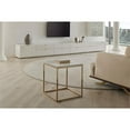thumbnail image 2 of Enza Home Legato Engineered Wood & Metal Side Table in White/Gold, 2 of 3