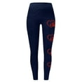 thumbnail image 3 of MKLEKYY Leggings deportivos para mujer, pantalones de yoga deportivos casuales para mujer, leggings ajustados con estampado de béisbol, pantalones de entrenamiento casuales, 3 of 3