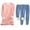 Pink, variant on YUGYXL Women's Warm Pajama Sets Plus Size Fleece Lined Long Sleeve Crewneck Sweatshirt Pullover and Pants Loungewear Sets Winter Clothes Gray S